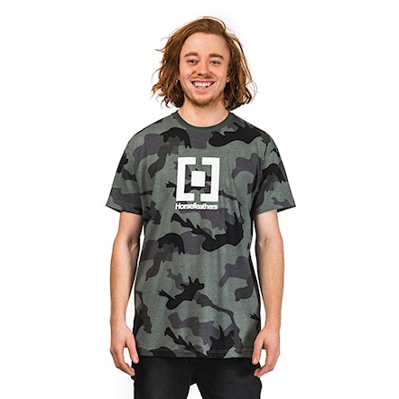 T-shirt Horsefeathers Base olive camo 2018 - 1