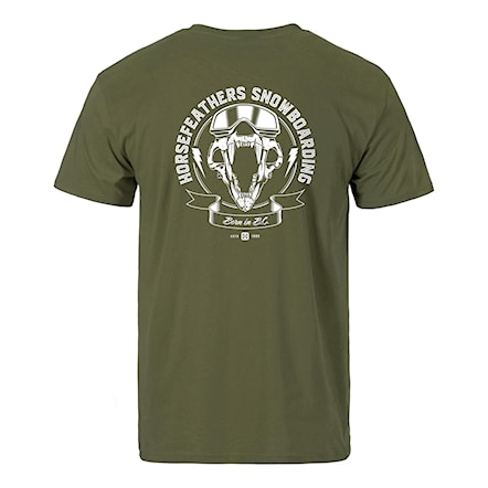 T-shirt Horsefeathers Bear Skull loden green 2024 - 1