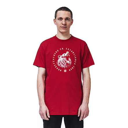 T-shirt Horsefeathers Bruin lava red 2020 - 1