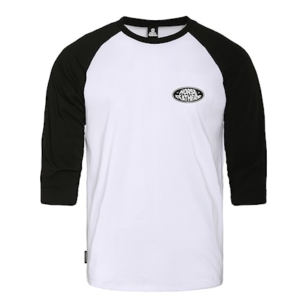 Koszulka Horsefeathers Dynamo Raglan white/black 2025 - 2