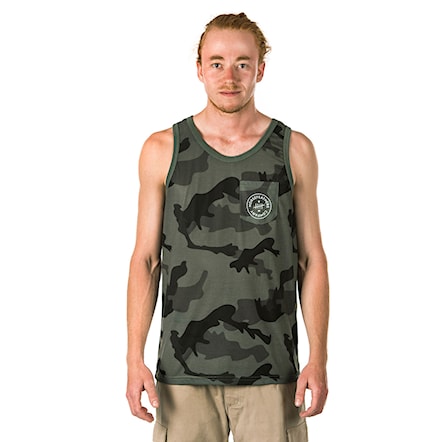 Tank Top Horsefeathers Five Tank olive camo 2018 - 1