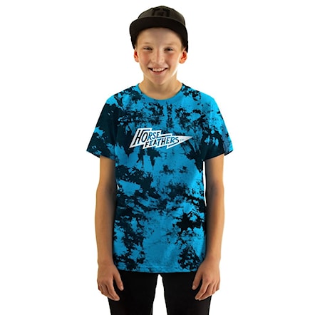 T-shirt Horsefeathers Flash Youth blue tie dye 2021 - 1