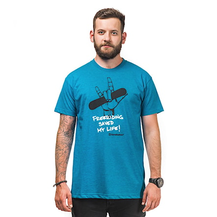 T-shirt Horsefeathers Freeriding heather blue 2017 - 1
