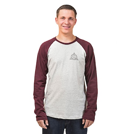 T-shirt Horsefeathers Grizzly LS burgundy 2019 - 1