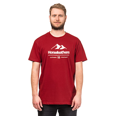 T-shirt Horsefeathers Hills red 2019 - 1