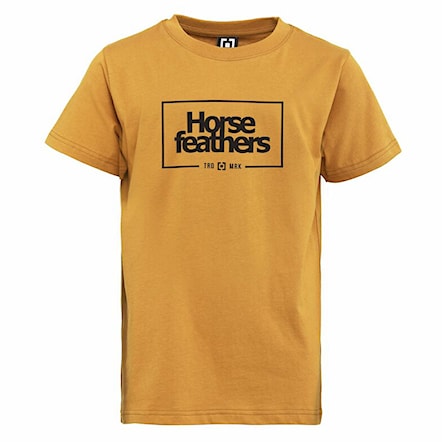 Tričko Horsefeathers Label Youth spruce yellow 2022 - 1