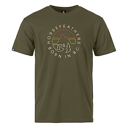 Koszulka Horsefeathers Line Circle burnt olive 2025 - 1