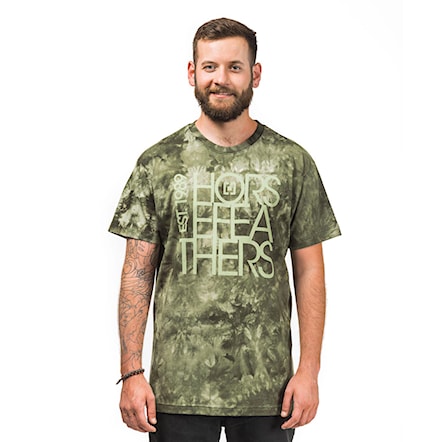 T-shirt Horsefeathers Oren olive batik 2017 - 1