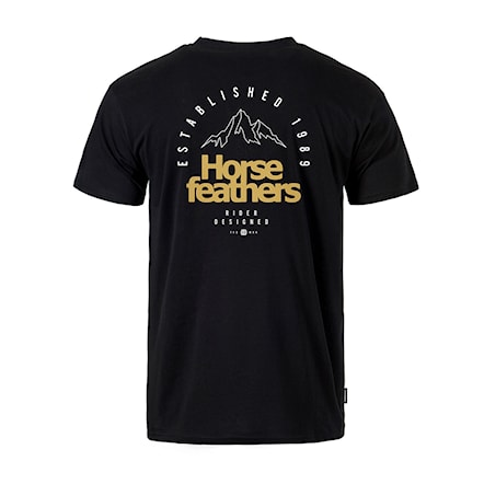 Tričko Horsefeathers Peak Emblem black 2024 - 1