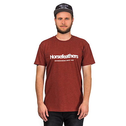 T-shirt Horsefeathers Quarter heather red 2018 - 1