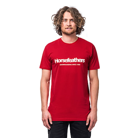 T-shirt Horsefeathers Quarter lava red 2020 - 1