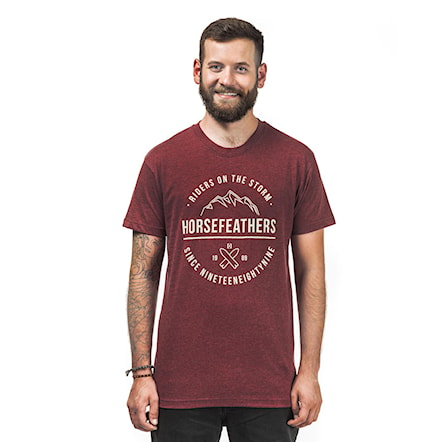 T-shirt Horsefeathers Riders heather wine 2017 - 1