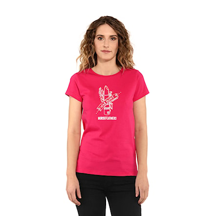 T-shirt Horsefeathers War Paint rose red 2021 - 1