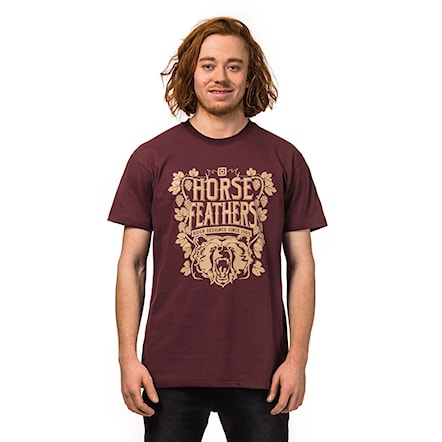 T-shirt Horsefeathers Watcher burgundy 2018 - 1