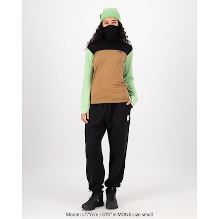 Tričko Mons Royale Wms Yotei Merino High Neck Ls matcha/toffee/black 2026 - 5