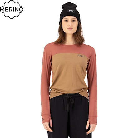Tričko Mons Royale Wms Yotei Merino Ls canyon rose/toffee 2026 - 1