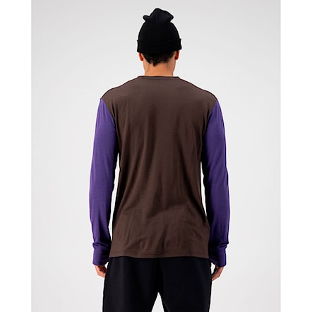 T-shirt Mons Royale Yotei Ls violet/cedar/black 2025 - 2