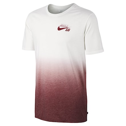 T-shirt Nike SB Dry Dip Dye white/team red 2017 - 1