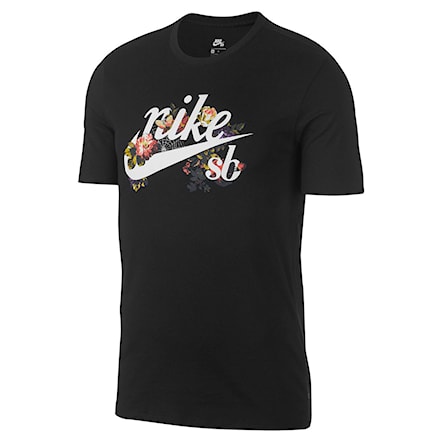 Koszulka Nike SB Floral Logo black/white 2018 - 1