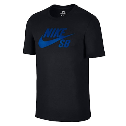 Tričko Nike SB Logo black/hyper royal 2018 - 1