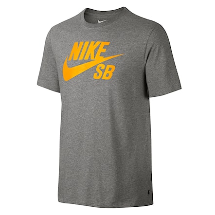 Tričko Nike SB Logo dk grey heather/laser orange 2018 - 1