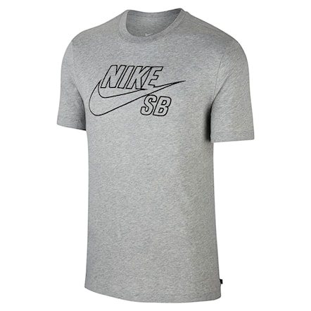 Koszulka Nike SB Logo Emb dk grey heather/black 2020 - 1