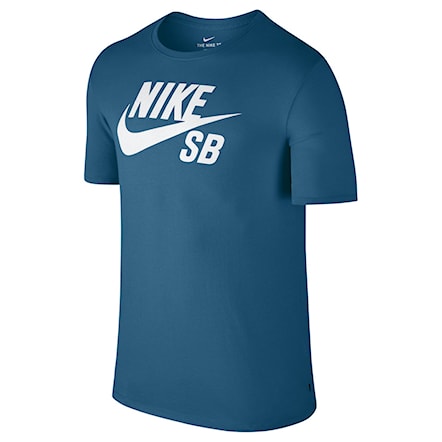 T-shirt Nike SB Logo industrial blue/white 2017 - 1