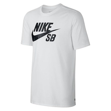 T-shirt Nike SB Logo white/white/black 2016 - 1