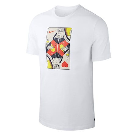 Koszulka Nike SB Queen Card white/habanero red 2019 - 1