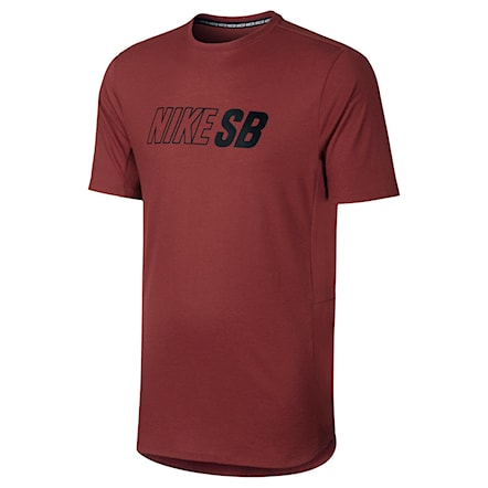 T-shirt Nike SB Skyline Cool Top dark cayenne/black 2016 - 1