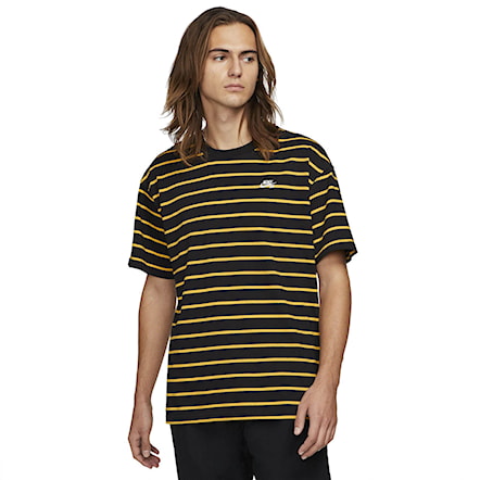 T-shirt Nike SB Stripped Skate black/university gold 2021 - 1