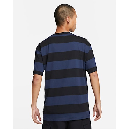 Koszulka Nike SB Tee Stripe midnight navy/black/white 2023 - 2