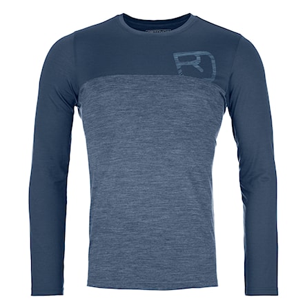 T-shirt ORTOVOX 150 Cool Logo Ls blue lake 2022 - 1