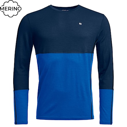 T-shirt ORTOVOX 185 Rock'n'wool Long Sleeve deep ocean 2026 - 1