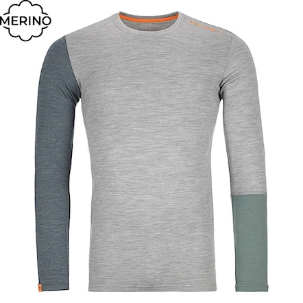 Koszulka ORTOVOX 185 Rock'n'wool Long Sleeve grey blend 2021 - 1