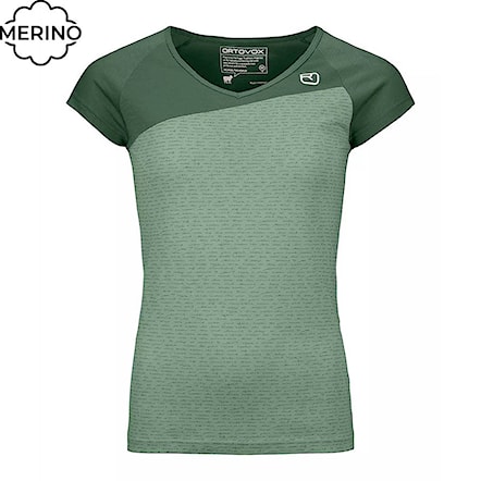 Tričko ORTOVOX Wms 120 Tec T-Shirt green isar 2021 - 1