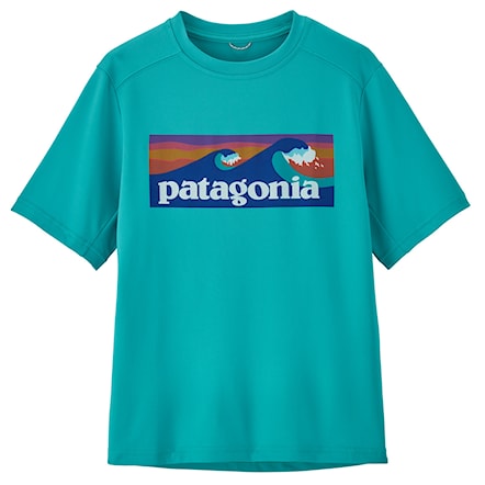 Lycra Patagonia K's Capilene Silkweight T-Shirt boardshort logo: subtidal blue 2024 - 1