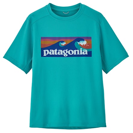 Tričko Patagonia K's Capilene Silkweight T-Shirt boardshort logo: subtidal blue 2024 - 1