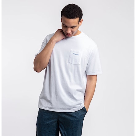 T-shirt Patagonia M's Boardshort Logo Pocket Responsibili-Tee white 2024 - 2