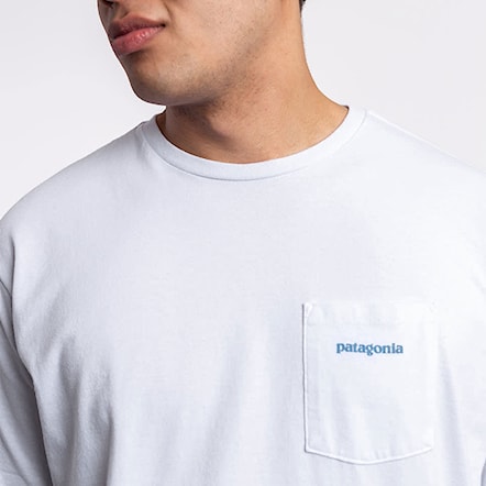 T-shirt Patagonia M's Boardshort Logo Pocket Responsibili-Tee white 2024 - 3