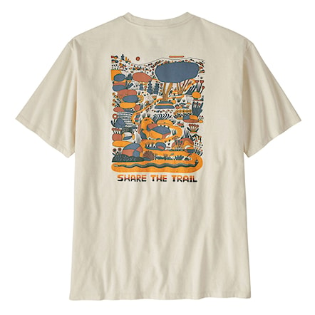 T-shirt Patagonia M's Commontrail Pocket Responsibili-Tee birch white 2024 - 3