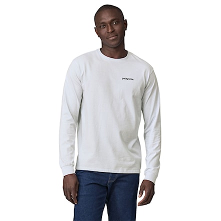 Tričko Patagonia M's L/S P-6 Logo Responsibili-Tee white 2024 - 2