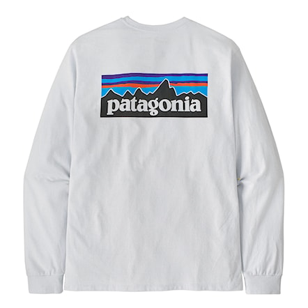 Tričko Patagonia M's L/S P-6 Logo Responsibili-Tee white 2024 - 3