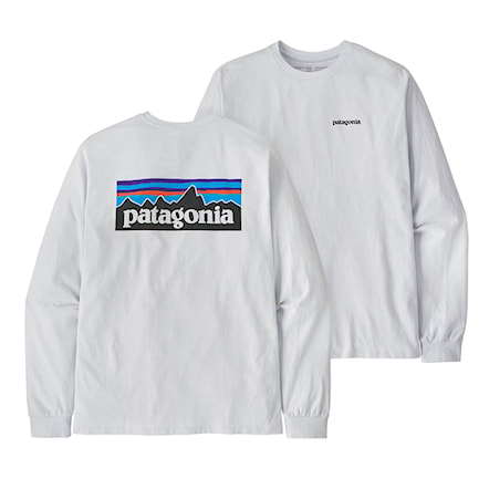 Tričko Patagonia M's L/S P-6 Logo Responsibili-Tee white 2024 - 4