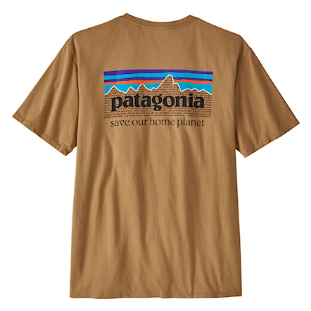 T-shirt Patagonia M's P-6 Mission Organic grayling brown 2024 - 1