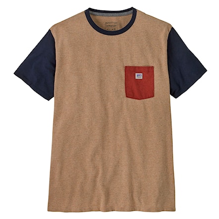 Tričko Patagonia Shop Sticker Pocket Responsibili-Tee grayling brown 2024 - 1