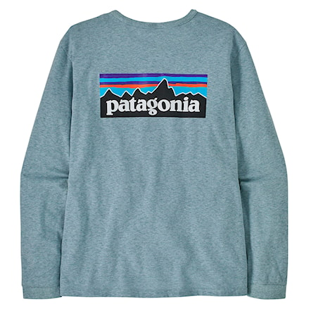 T-shirt Patagonia W's L/S P-6 Logo Responsibili-Tee thermal blue 2024 - 2