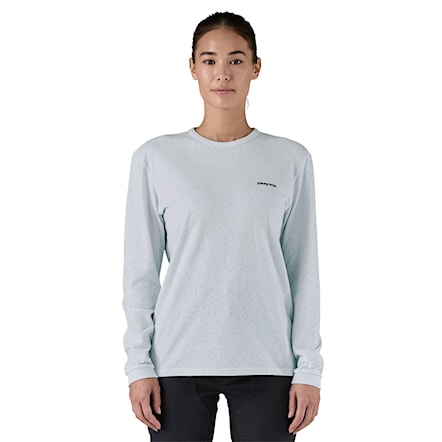 T-shirt Patagonia W's L/S P-6 Logo Responsibili-Tee white 2025 - 2