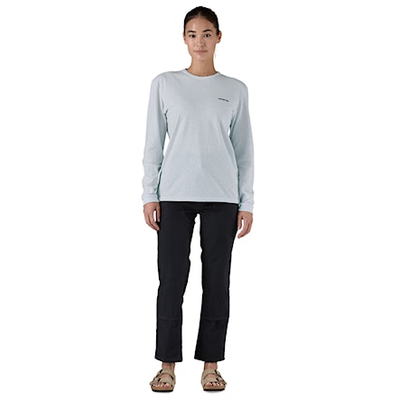 T-shirt Patagonia W's L/S P-6 Logo Responsibili-Tee white 2025 - 3