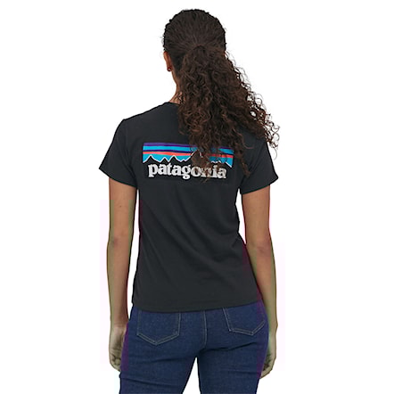 T-shirt Patagonia W's P-6 Logo Responsibili-Tee black 2025 - 4